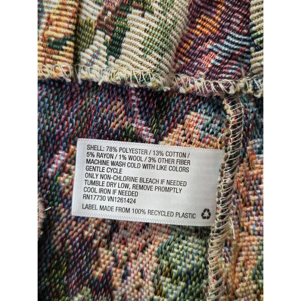 Wild Fable Skirt Womens 8 Multicolor Floral Tweed A-Line Mini Front Slit Zip